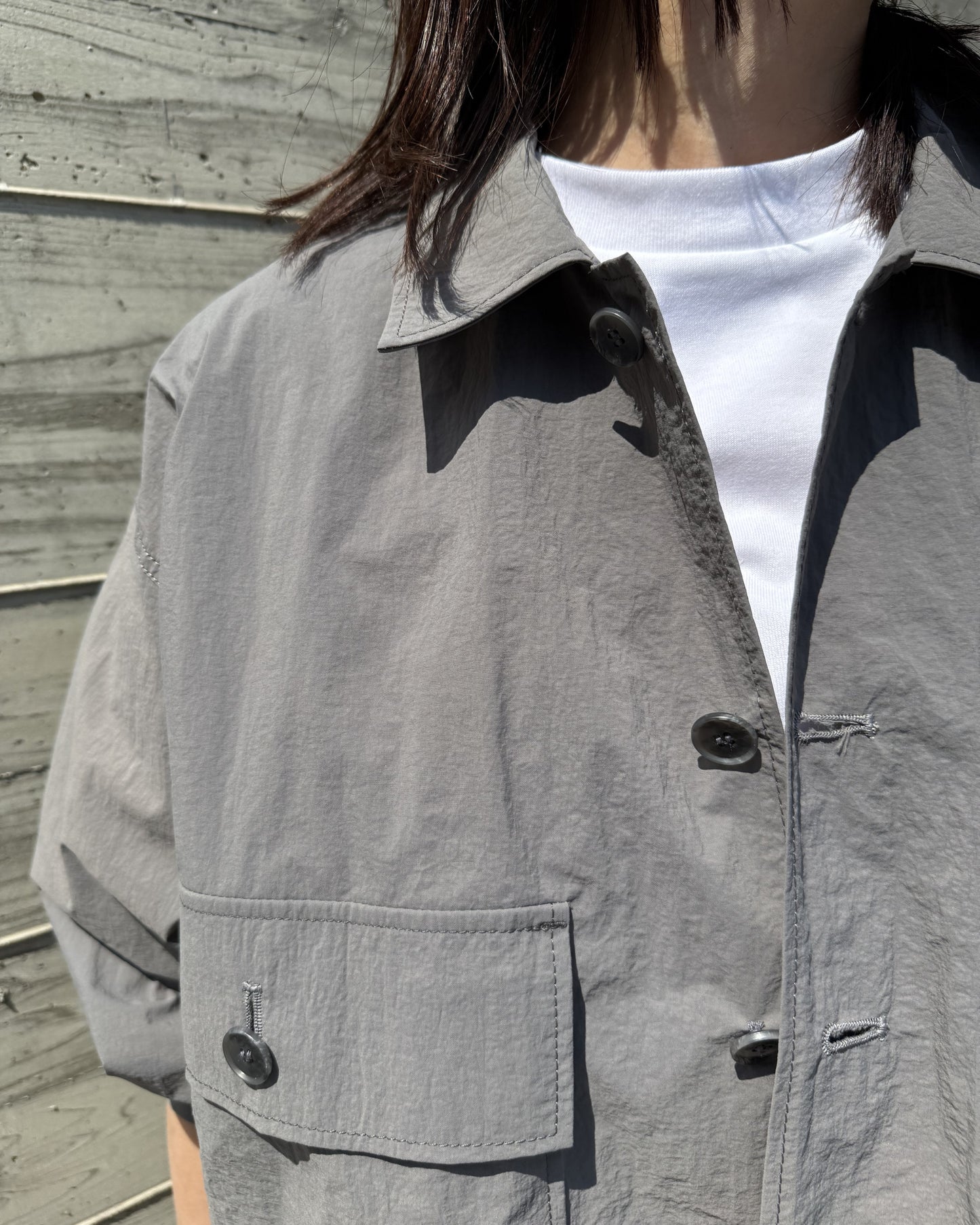 接触冷感＆ＵＶカット！二の腕を隠せる綿１００％の日本製Tシャツ♪＆大人シャツジャケット♪４０代５０代コーデ♪