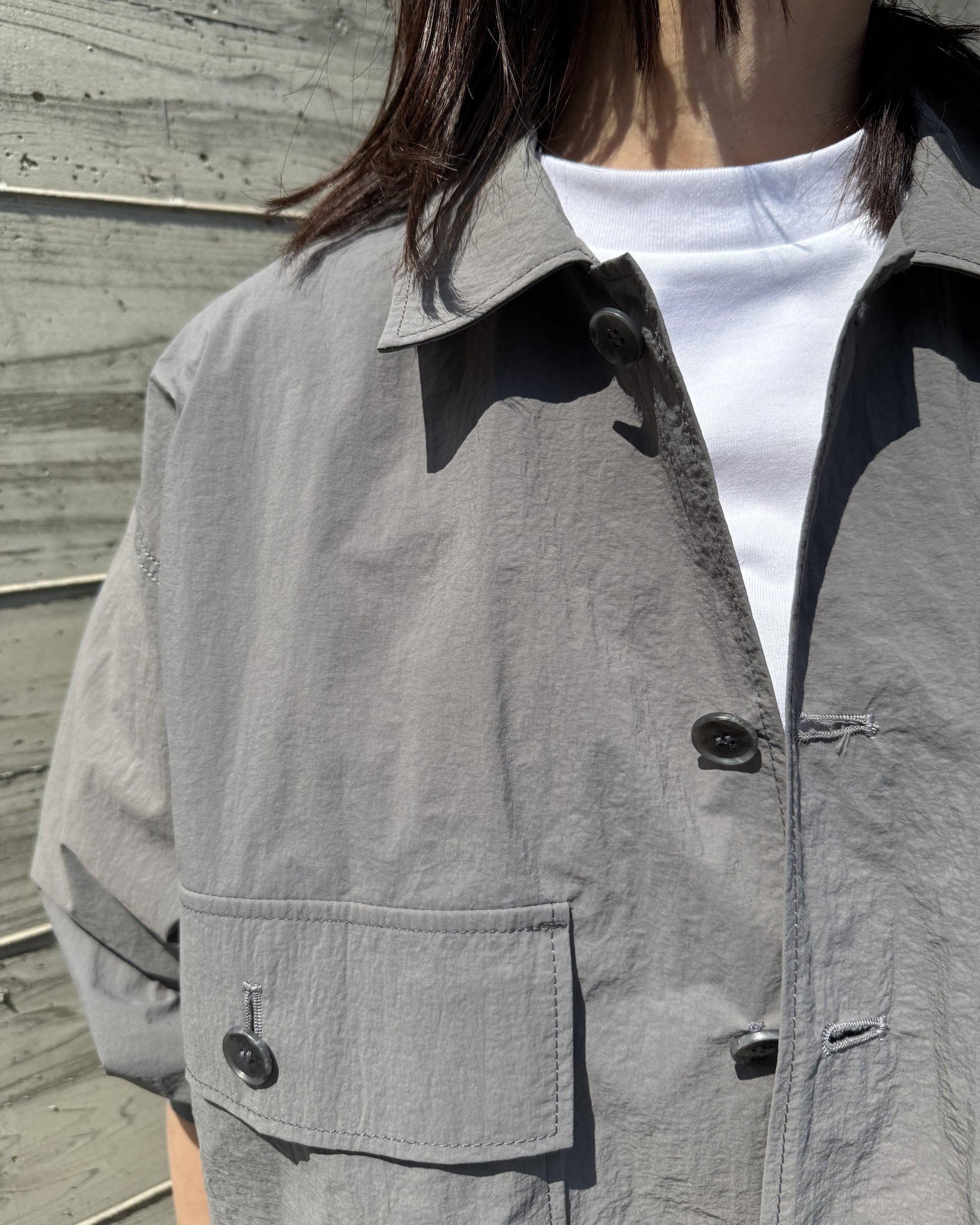 接触冷感＆ＵＶカット！二の腕を隠せる綿１００％の日本製Tシャツ♪＆大人シャツジャケット♪４０代５０代コーデ♪